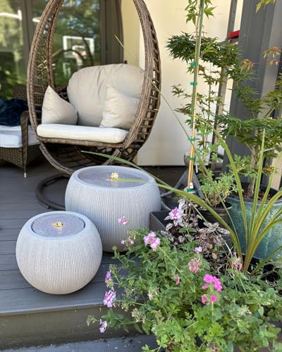 Modern Resin Water Fountain Natural Stone Look