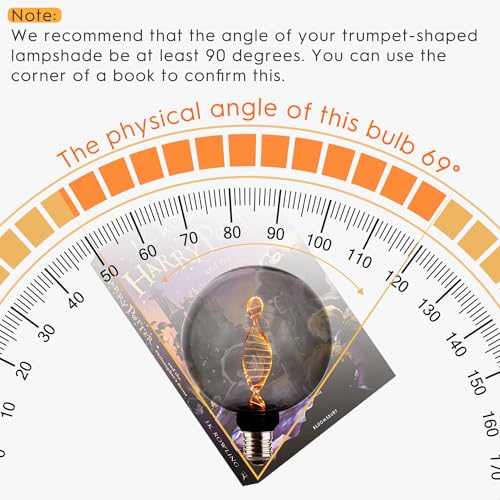 Unique Decorative Light Bulb Dimmable LED Low Lumen E26 Smoke G125