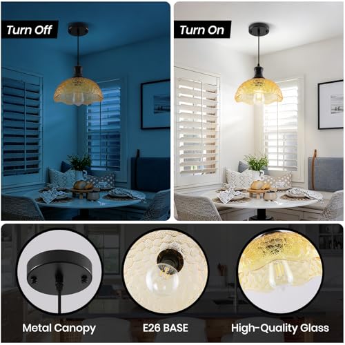 Amber Pendant Light Kitchen Island (Amber / 1 Pack)