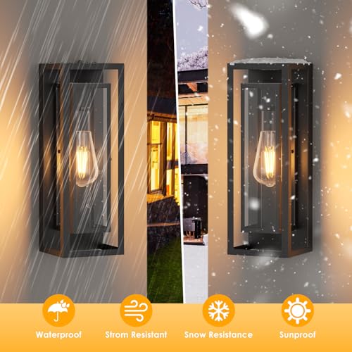 18" Dusk to Dawn Outdoor Wall Light (2 Count)