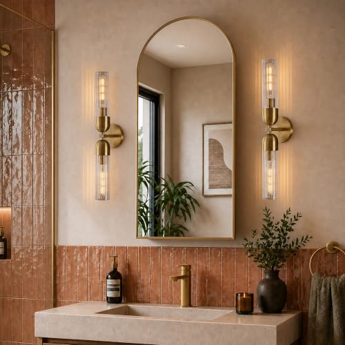 Bathroom Sconce 24in Strip Glass Sconce Hardwired (2 Count)