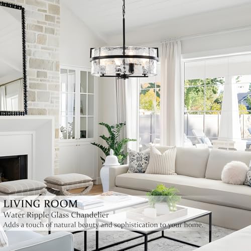 Black Drum Chandelier