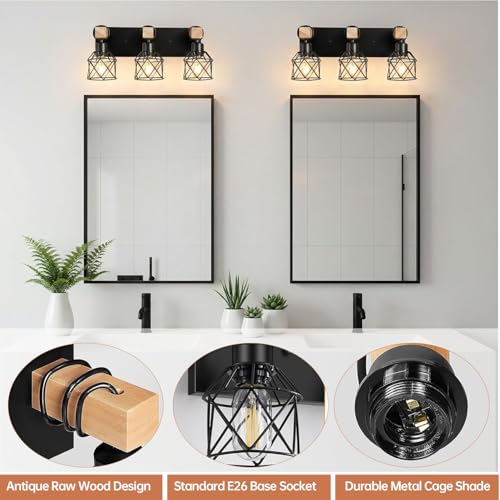 3 Light Farmhouse Vanity Light Fixture
