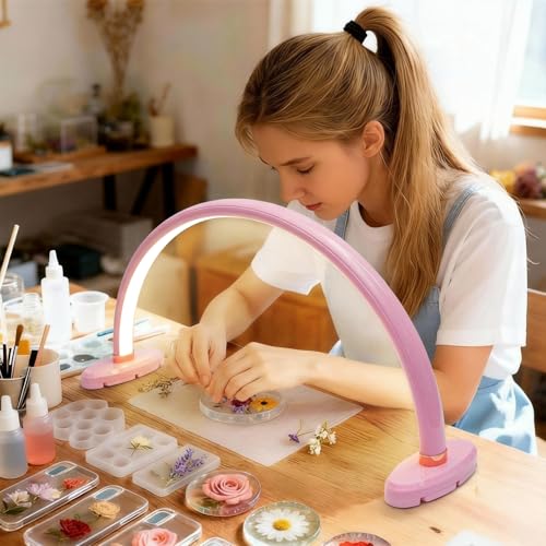 16" Nail Light Half Moon Portable Nail Lamp for Desk No Flicker&Shadow
