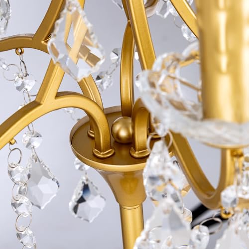 5 Light Farmhouse Traditional Crystal Table Lamp