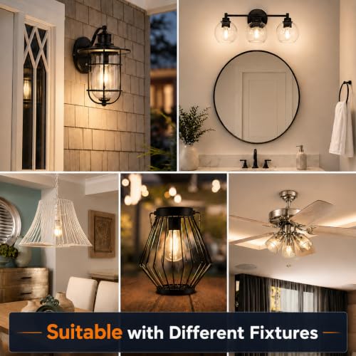 A19 Vintage Dimmable LED Light Bulbs (6 Count)