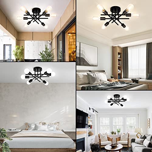 6 Light Semi Flush Mount Ceiling Light Fixture