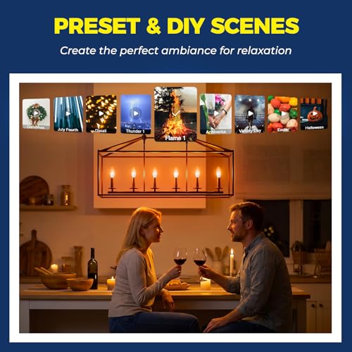 E12 Smart Bulbs 60W Compatible with Alexa (5 Count)