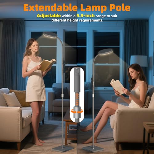 Floor Lamp Adjustable Height Floor Lamps for Living Room Bedroom