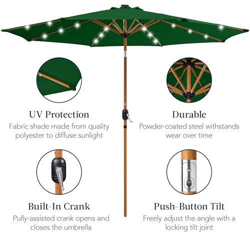 10ft Solar Market Patio Umbrella w