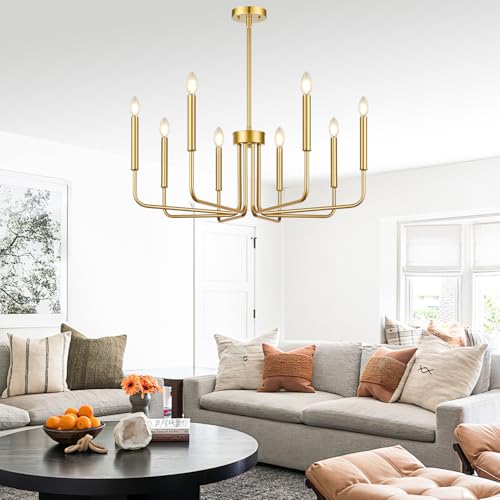 8 Light Farmhouse Chandelier for Dining Room Lighting Fixtures Hanging