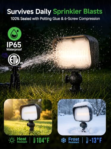 Low Voltage Flood Lights Outdoor (7W Warm White (3000K) / 2 Pack(Wiring Required))