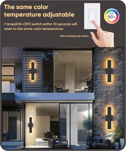 15.7" LED Outdoor Wall Sconce (2 Count)