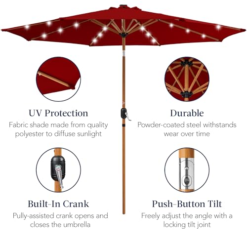 10ft Solar Market Patio Umbrella w
