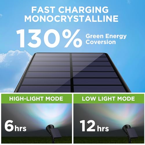 4 Solar Lights Outdoor Spotlight Garden Yard Landscape