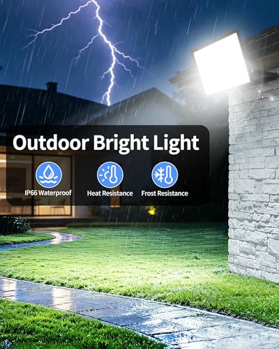 24000LM 200W LED Flood Light Outdoor Plug in (2 Count)