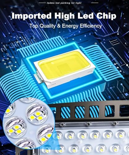 300W LED Parking Lot Light Dusk to Dawn Photocell 36000LM 5000K 3Pack (3 Count)