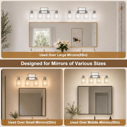Modern Bathroom Light Fixtures Over Mirror