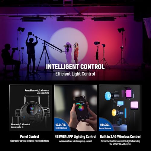 CB 300C RGB LED Video Light with Reflector
