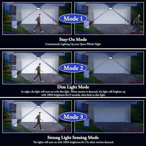 6 Pack Solar Wall Lights Outdoor with 3 Modes & Reflector (6 Count)