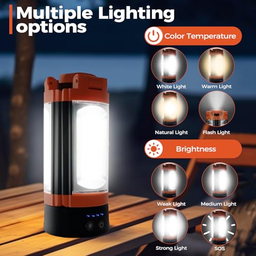 Rechargeable 12000mAh Camping Light with Adjustable Stand