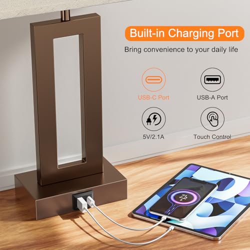 Bedroom Lamps for Night Stands (2 Count)