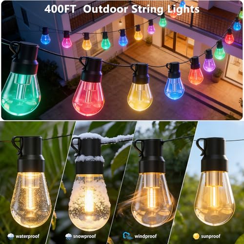 400FT RGB+IC Outdoor String Lights