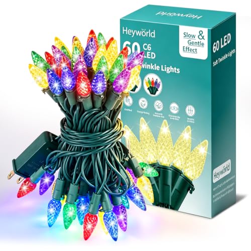 C6 Gentle Twinkle Christmas Lights (Multicolor / 60 LED)