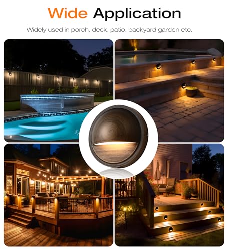 6 Pack] 3CCT Low Voltage LED Deck Lights Outdoor (6 Count)