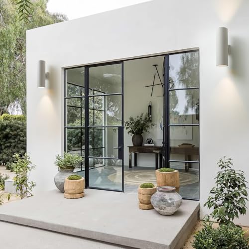 18" Modern Outdoor Porch Light in 2 Lights (2 Count)