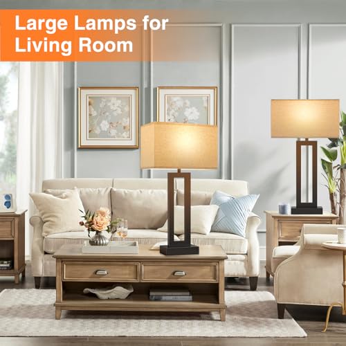 26.3in Big Bedroom Table Lamps Set of 2 (2 Count)