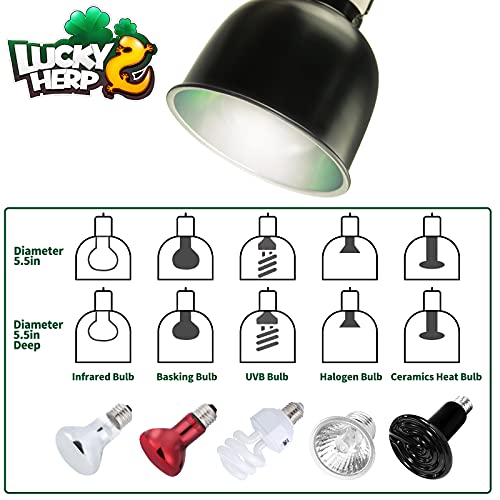 Aluminum 5.5inch Shallow Dome Reptile Light Fixture