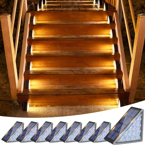 Solar Step Lights for Outside (8 Count)