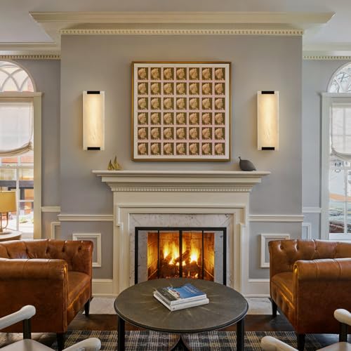 14.2" Alabaster Wall Sconce