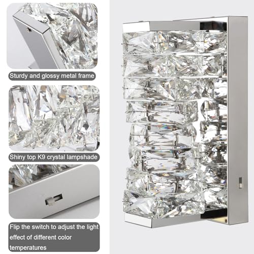 Chrome Crystal Wall Sconces