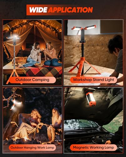 Portable Camping Light with Stand 20000mAh 73.2" Work Light LD18
