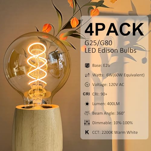 E26 Dimmable G25 (4 Count)