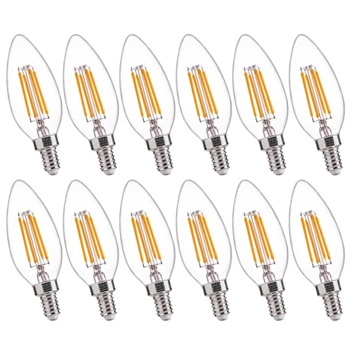 B11 E12 LED Candelabra Bulbs 60W Equivalent (12 Count)