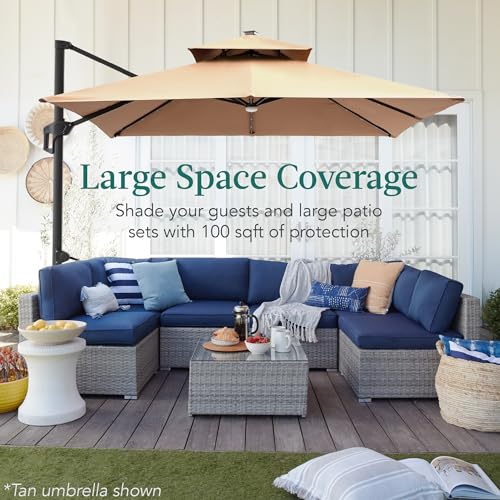 10x10ft Cantilever Patio Umbrella w
