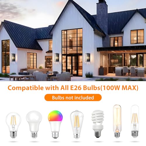14" Black Outdoor Light Fixture (2 Count)