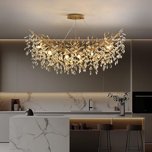 Rectangle Crystal Tree Branch Chandelier