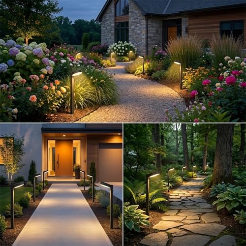 Upgraded 8 Pack Solar Pathway Lights Outdoor
