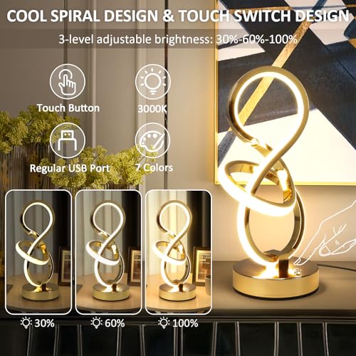Modern Spiral Table Lamp