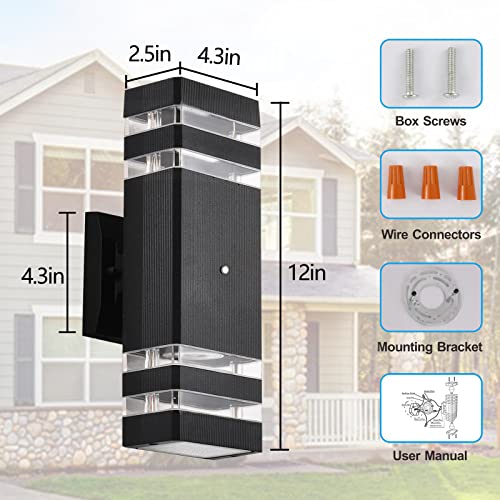 4 Pack Dusk to Dawn Outdoor Wall Lights (4 Count)