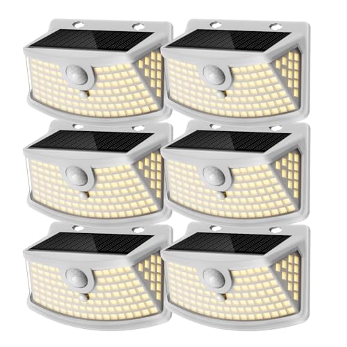 Solar Motion Sensor Lights Outdoor 120 LEDs (6 Count)