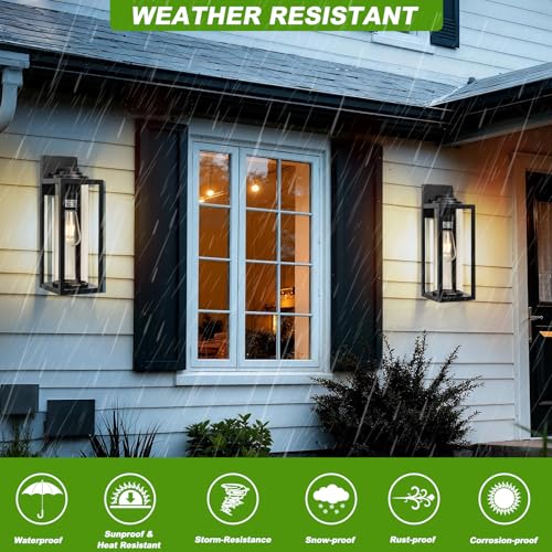 Large Outdoor Wall Lights (2 Count)