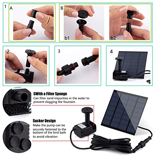 Solar Fountain Pump Kit with Separate Solar Panel
