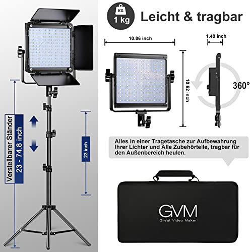GVM RGB LED Panel Video Light (2 Count)