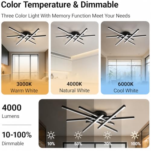 Semi Flush Mount Modern Light Fixture