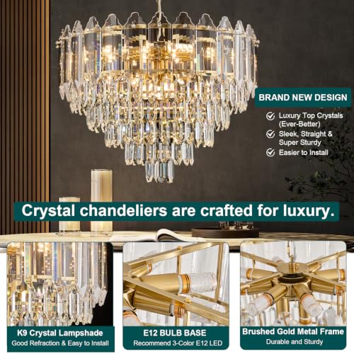 Gold Crystal Chandelier